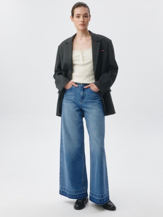 джинсы wide leg от бренда sela вид слева