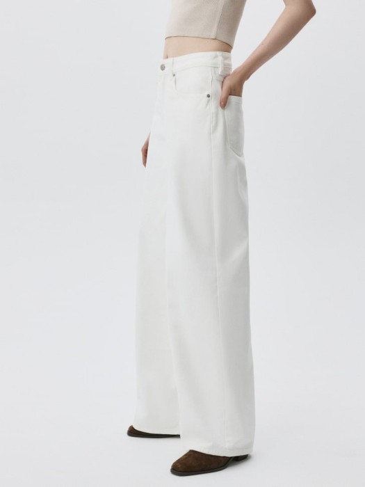 джинсы wide leg классического стиля с лицевой стороны
