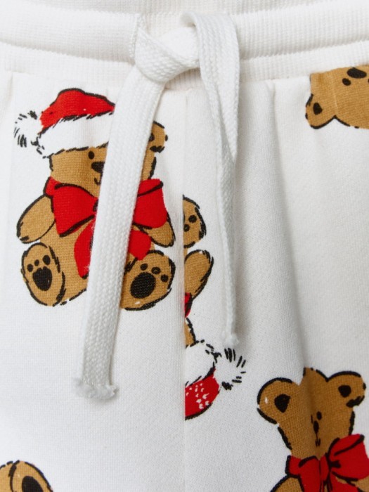 джоггеры из футера с начесом для малышей от бренда sela вид слева