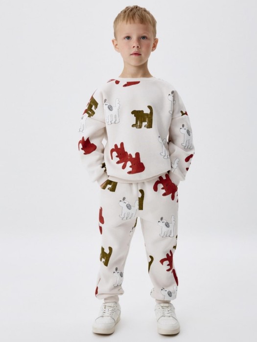 джоггеры с принтом детские от бренда sela вид слева