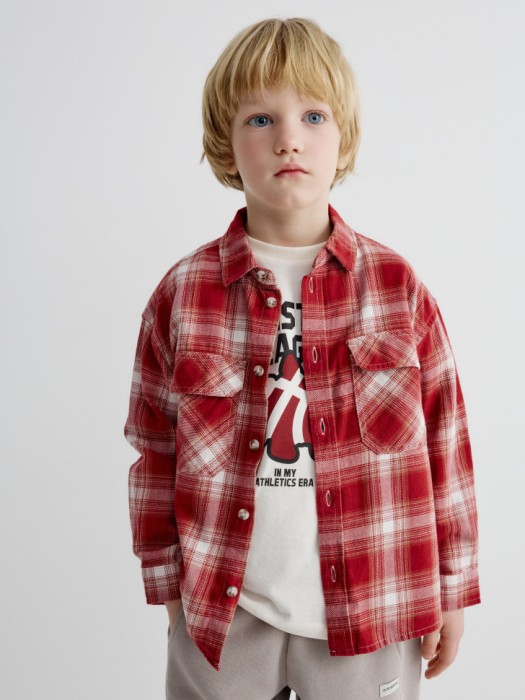 фланелевая рубашка в клетку для мальчиков 4680798516271 фотография
