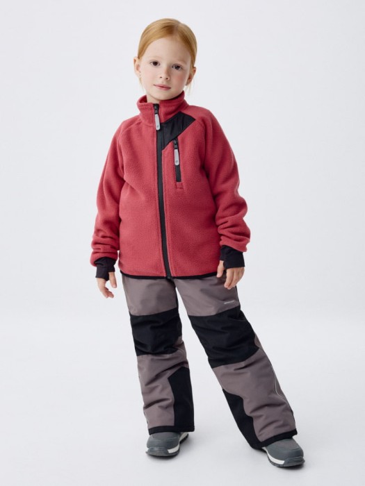 флисовая толстовка для девочек от бренда sela вид слева