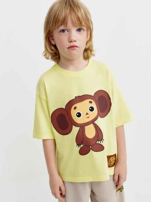 футболка для мальчиков с принтом  x чебурашка 4640611303686 фотография