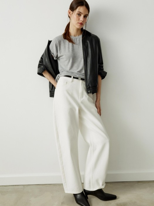 футболка из смесового тенселя с содержанием шерсти от бренда sela вид слева