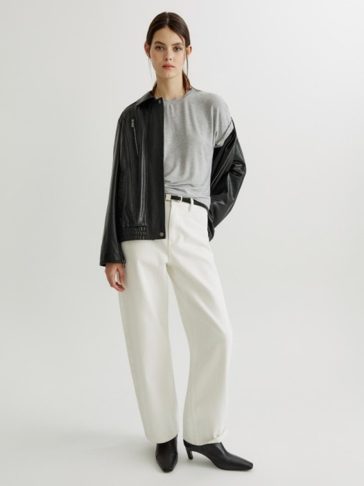 футболка из смесового тенселя с содержанием шерсти из шерсти спереди