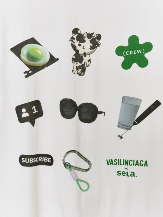 футболка оверсайз детская из коллекции  х vasilinciaga по цене 999 руб вид справа