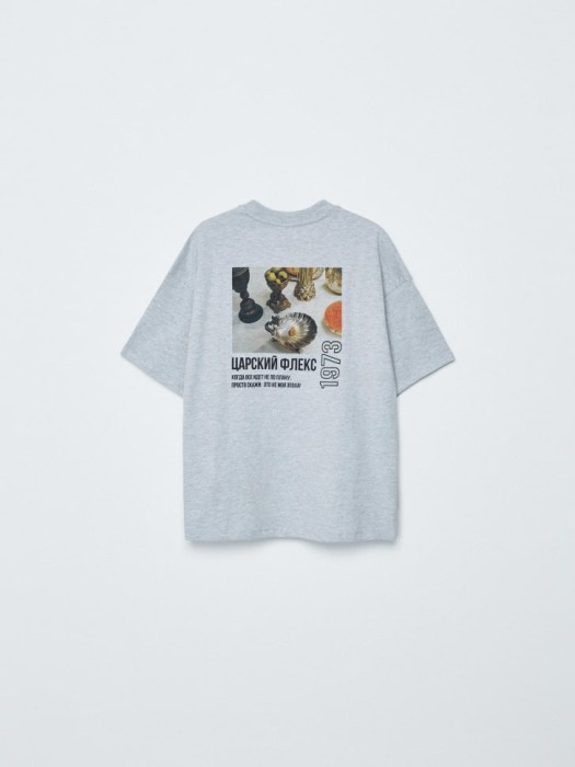 футболка оверсайз для девочек из коллекции  x мосфильм из хлопка спереди