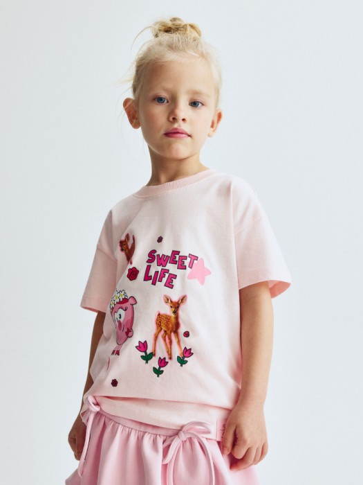 футболка оверсайз для девочек с принтом  x смешарики 4610517200174 фотография