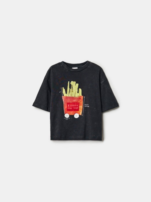 футболка оверсайз для мальчиков из коллекции art people с «обществом юных архитекторов» по цене 1299 руб вид справа