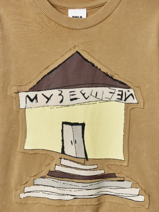 футболка оверсайз для мальчиков из коллекции art people с «обществом юных архитекторов» из хлопка спереди