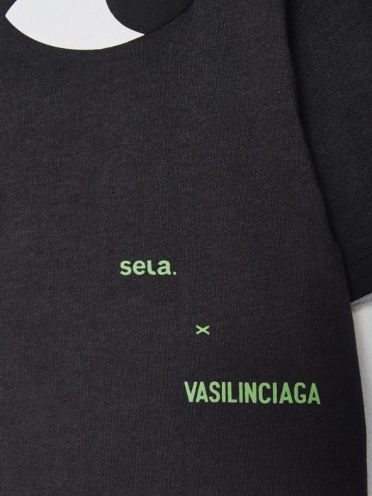 футболка оверсайз для мальчиков из коллекции  х vasilinciaga из хлопка спереди