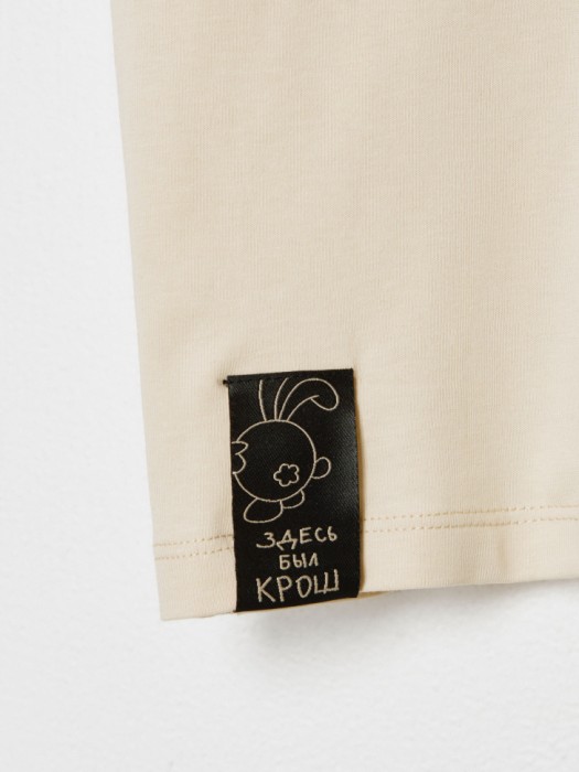 футболка оверсайз для мальчиков с принтом  x смешарики из россии вид сбоку