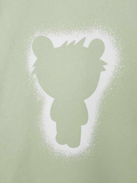 футболка оверсайз из футера с «вигге» универсального стиля с лицевой стороны