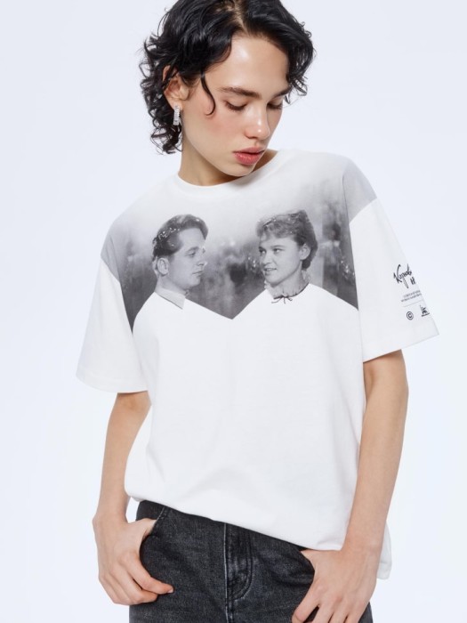 футболка оверсайз из коллекции  x мосфильм из хлопка спереди