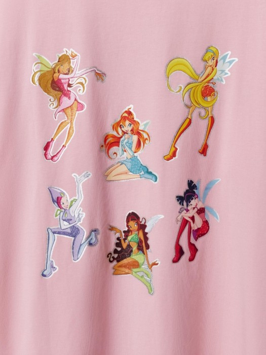 футболка оверсайз из коллекции  young × winx от 16 до 18 лет с изнаночной стороны