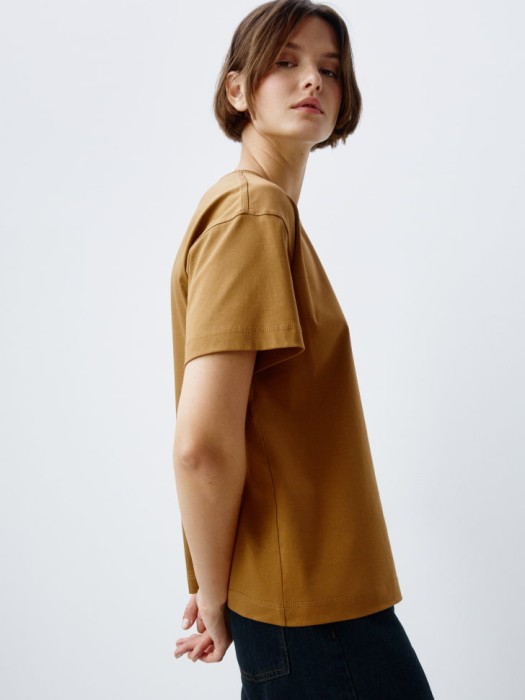 футболка оверсайз из мерсеризованного хлопка из россии вид сбоку