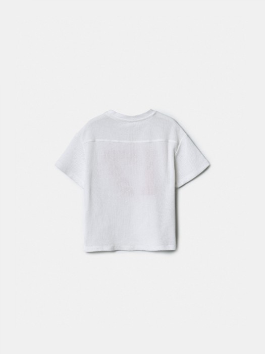 футболка оверсайз из трикотажной сетки для мальчиков из россии вид сбоку