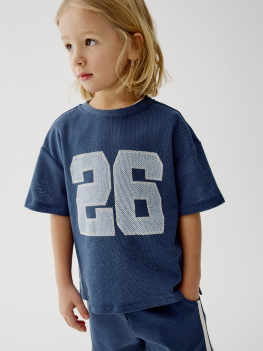 футболка оверсайз из трикотажной сетки для мальчиков 4610517713469 фотография