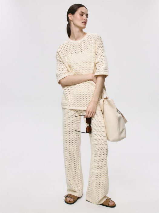 футболка оверсайз кроше от бренда sela вид слева