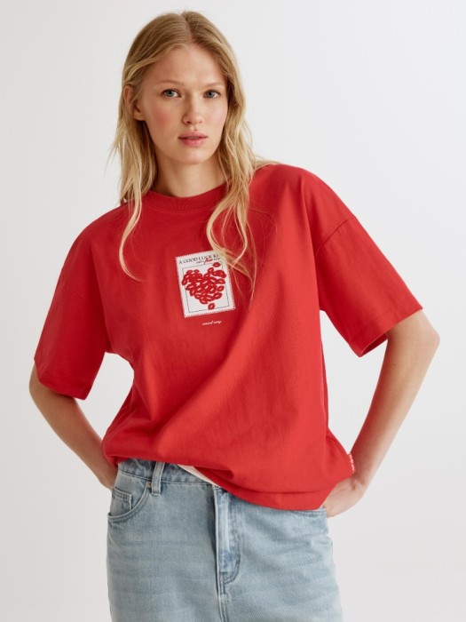 футболка оверсайз с декоративным патчем 4610517399175 фотография