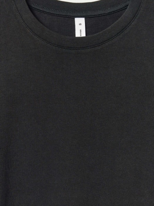 футболка оверсайз с отстрочками из хлопка спереди