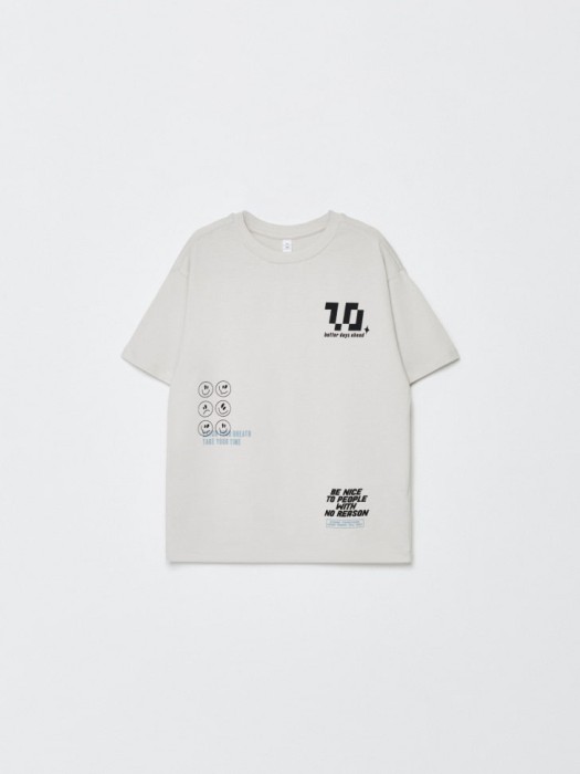 футболка оверсайз с принтом детская из коллекции  archive по цене 599 руб вид справа