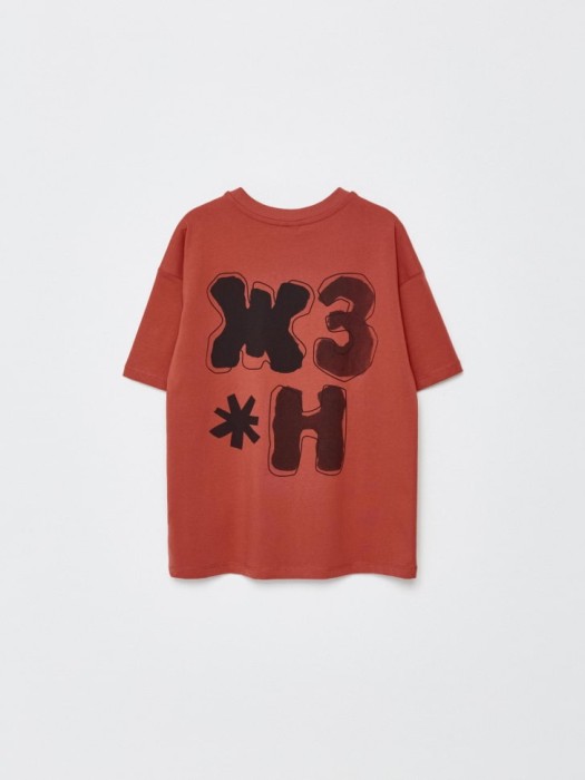 футболка оверсайз с принтом детская из коллекции  archive из россии вид сбоку