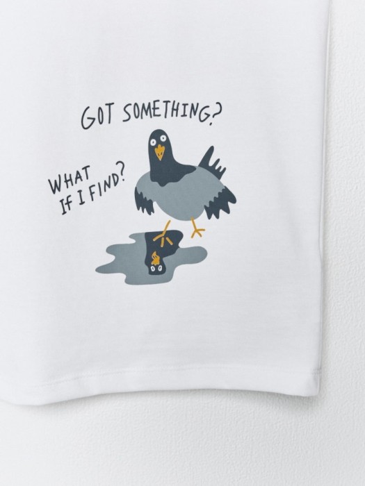 футболка оверсайз с принтом детская из хлопка спереди