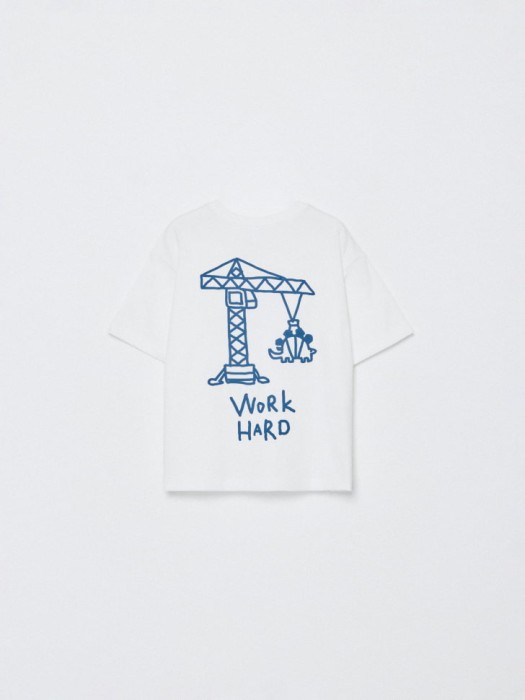 футболка оверсайз с принтом детская по цене 599 руб вид справа