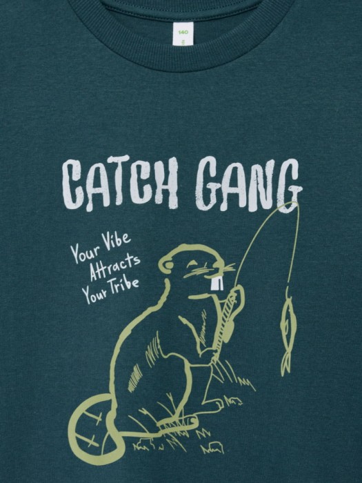 футболка оверсайз с принтом детская из россии вид сбоку