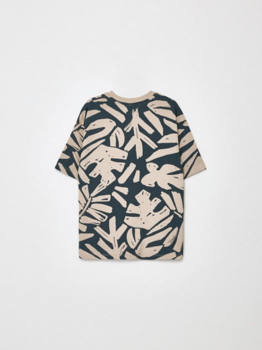 футболка оверсайз с принтом детская из россии вид сбоку