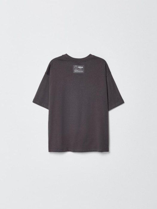 футболка оверсайз с принтом для девочек из коллекции  archive из россии вид сбоку