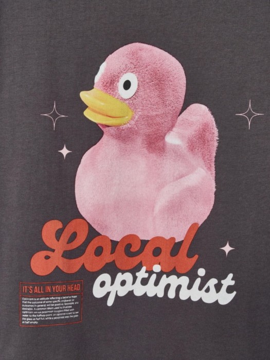 футболка оверсайз с принтом для девочек из коллекции  archive из хлопка спереди