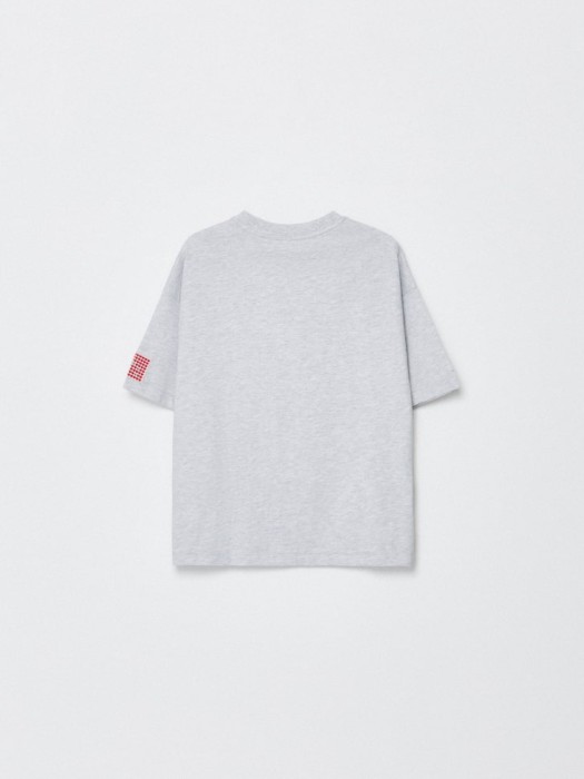 футболка оверсайз с принтом для девочек из коллекции  archive из россии вид сбоку