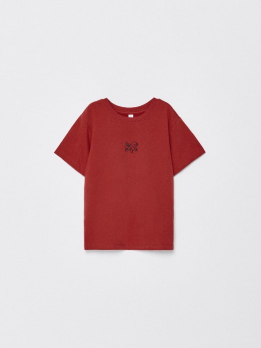 футболка оверсайз с принтом для девочек из коллекции  archive по цене 699 руб вид справа