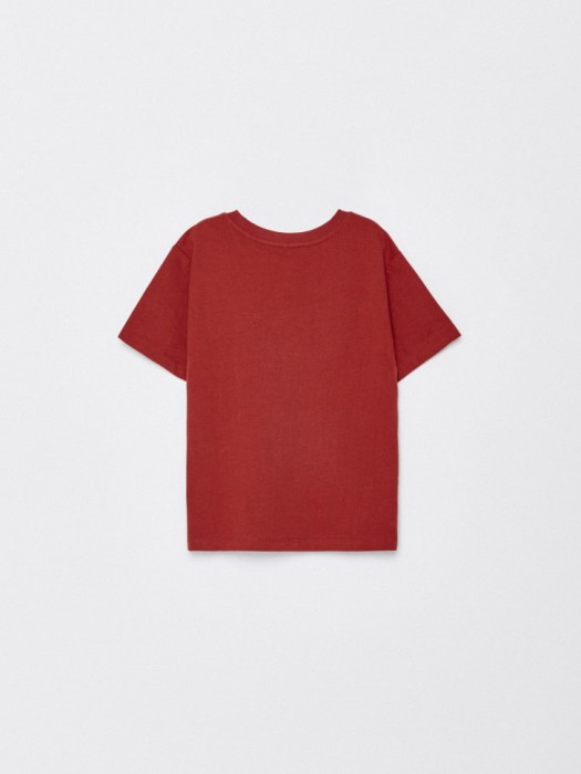 футболка оверсайз с принтом для девочек из коллекции  archive из россии вид сбоку