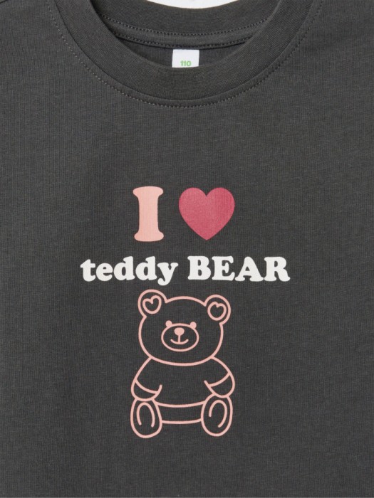 футболка оверсайз с принтом для девочек от бренда sela вид слева