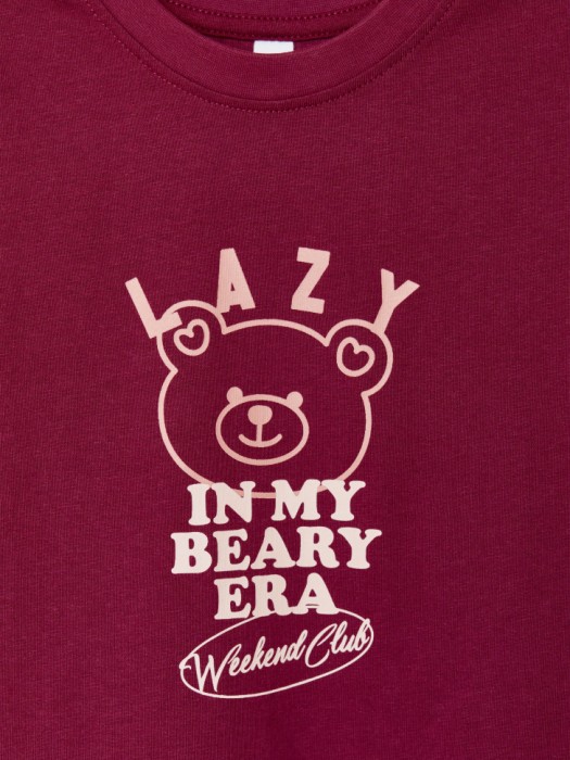 футболка оверсайз с принтом для девочек от бренда sela вид слева