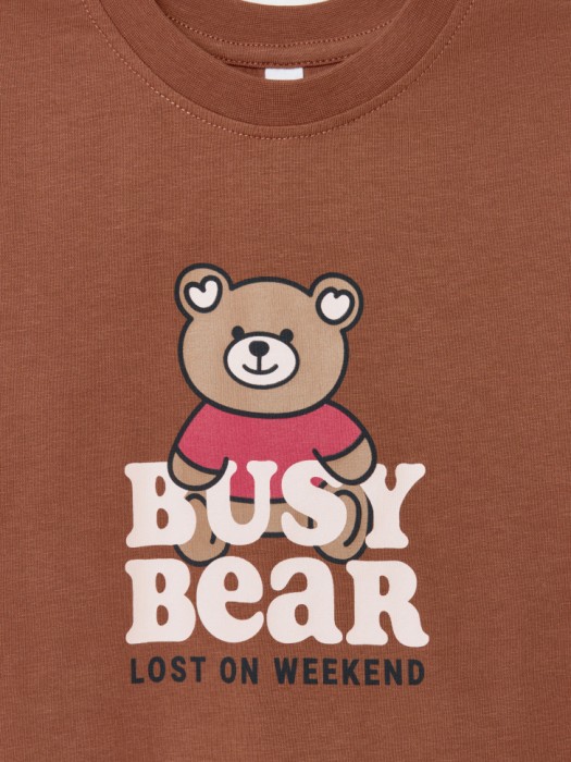 футболка оверсайз с принтом для девочек от бренда sela вид слева