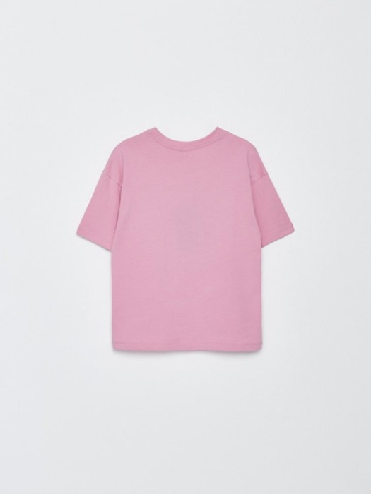 футболка оверсайз с принтом для девочек из россии вид сбоку