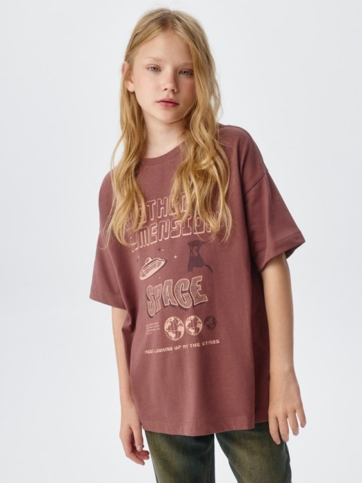 футболка оверсайз с принтом для девочек 4680798695358 фотография