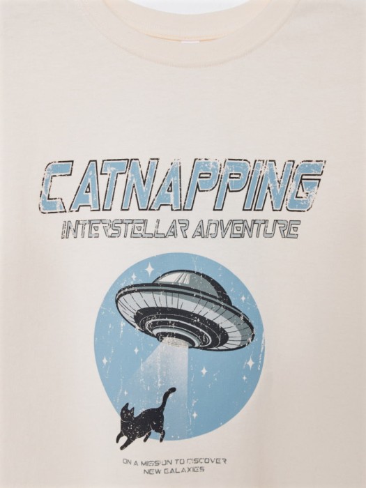 футболка оверсайз с принтом для девочек из россии вид сбоку