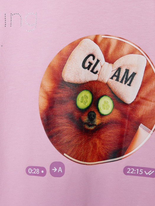 футболка оверсайз с принтом для девочек из россии вид сбоку