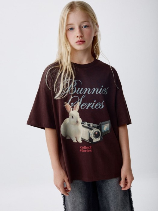 футболка оверсайз с принтом для девочек 4680798366050 фотография