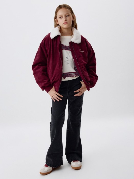 футболка оверсайз с принтом для девочек от бренда sela вид слева