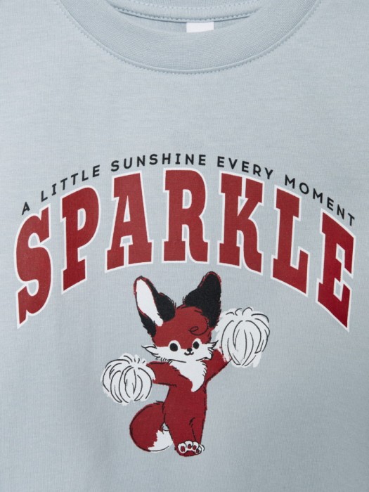 футболка оверсайз с принтом для девочек от бренда sela вид слева