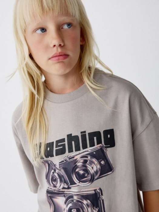 футболка оверсайз с принтом для девочек 4680798365893 фотография
