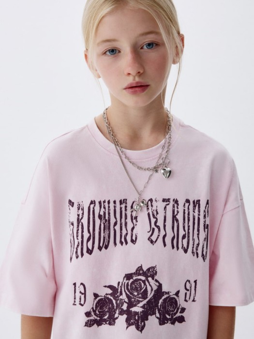 футболка оверсайз с принтом для девочек 4680798113340 фотография