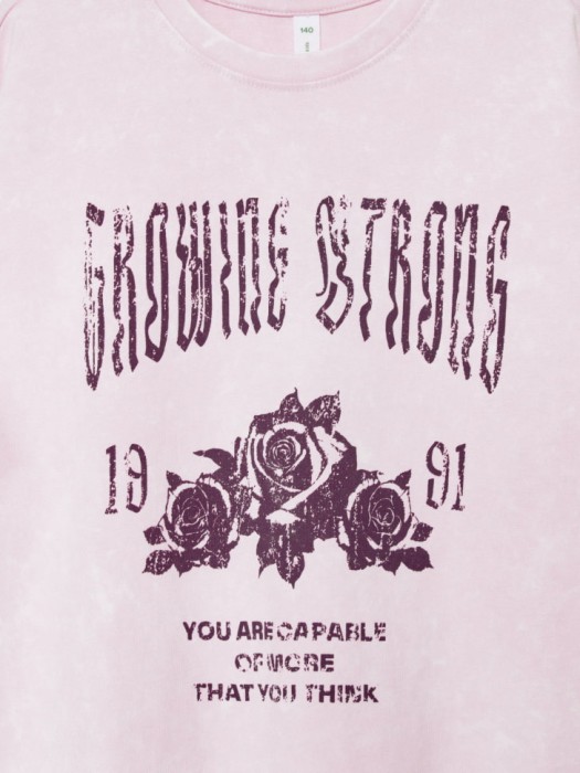 футболка оверсайз с принтом для девочек из россии вид сбоку