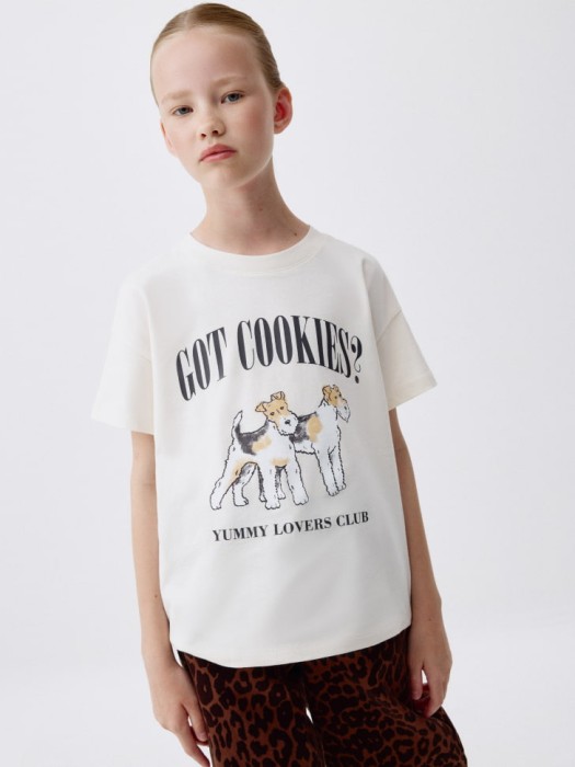 футболка оверсайз с принтом для девочек из россии вид сбоку